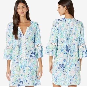 SOLD Lilly Pulitzer Hollie Tunic Dress Resort White Shell Beach Women’s Size M